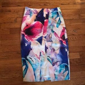 Bardot bodycon printed skirt
